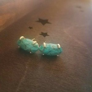 Kendra Scott Betty Turquoise Gold Stud Earrings